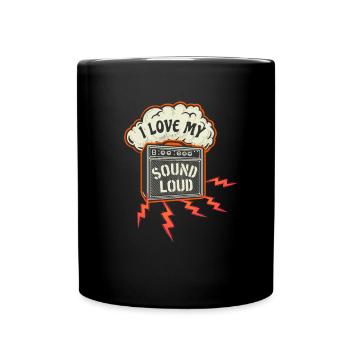 Amplifier Sound Amplifier Vintage Sound Engineer - Full Colour Mug - black - Front