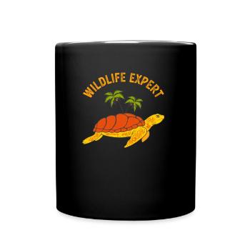 Wilderness Expert Turtle Zookeeper Zoo - Full Colour Mug - black - Front
