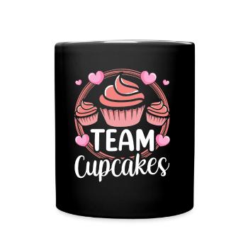 Team Cupcakes Lovers Cupcake Food Sweet - Full Colour Mug - black - Front
