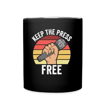 Keep the press free Freedom of the press - Full Colour Mug - black - Front