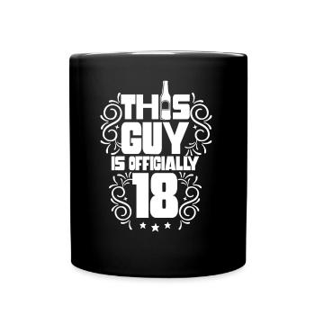 Ce gars a officiellement 18 dix-huit ans - Mug uni - noir - Devant