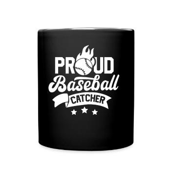 Proud Baseball Catcher Baseball Catcher Player - Full Colour Mug - black - Front