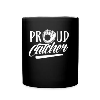 Proud Catcher Hobby Baseball Catcher Player - Full Colour Mug - black - Front