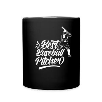 Bester Baseball-Pitcher Aller Zeiten Baseball - Tasse einfarbig - Schwarz - Vorne