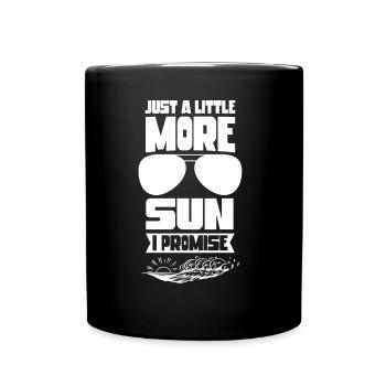 Juste un peu plus de plage promise au soleil - Mug uni - noir - Devant