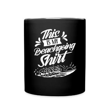 Ceci est ma chemise de plage vacances à la plage - Mug uni - noir - Devant