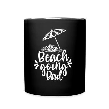 Beach visit Father Beach Beach Beach holiday - Full Colour Mug - black - Front