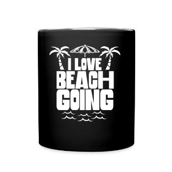 J’adore la plage vacances plage beachgoers beach beach - Mug uni - noir - Devant