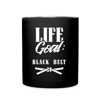 Life goal: Black belt Black belt Gur MMA - Full Colour Mug - black - Front