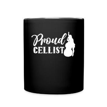 Stolze Cellistin Musiker Cellos Cello Cellist - Tasse einfarbig - Schwarz - Vorne