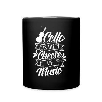 The cello is the cheese of music cello cellist - Full Colour Mug - black - Front
