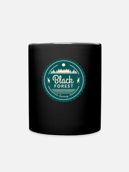 Selva Negra Alemania Vintage Forest Wild - Taza monocolor - negro