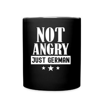 Not angry only German Germany's voice - Full Colour Mug - black - Front