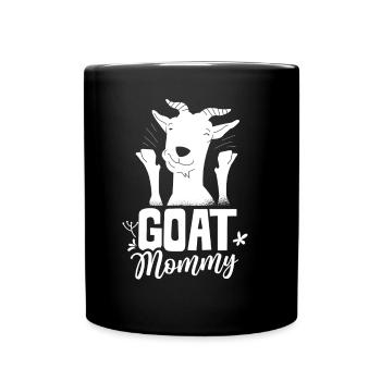Goats Mama Domestic Goat Animal Goat Lovers - Full Colour Mug - black - Front