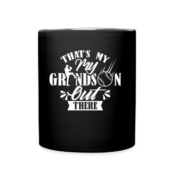 Das Ist Mein Enkel Da Draußen Beim Baseball Sport - Tasse einfarbig - Schwarz - Vorne