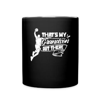 This is my grandson out there playing basketball - Full Colour Mug - black - Front