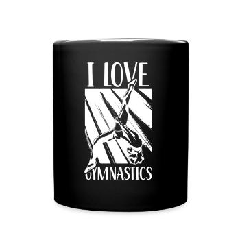 Ich Liebe Gymnastik Turnen Turner Gymnast - Tasse einfarbig - Schwarz - Vorne