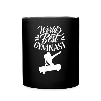 Der Beste Turner Der Welt Gymnast Gymnastik - Tasse einfarbig - Schwarz - Vorne