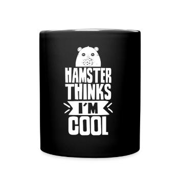 Mon hamster pense que je suis un propriétaire d’animal cool - Mug uni - noir - Devant