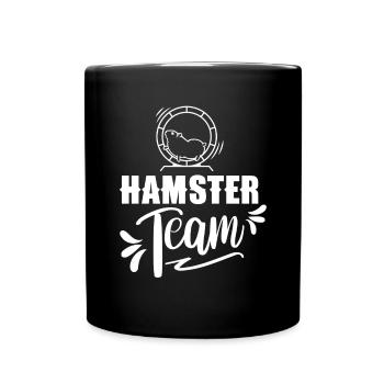 Hamster-Team Besitzer Haustier Hamster Süß - Tasse einfarbig - Schwarz - Vorne