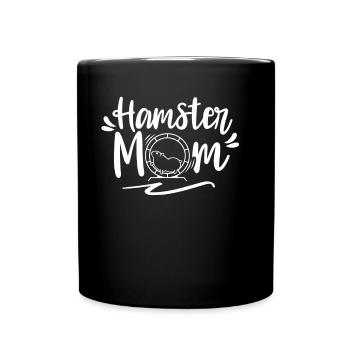 Hamster-Mama Süß Hamster Besitzer Haustier - Tasse einfarbig - Schwarz - Vorne