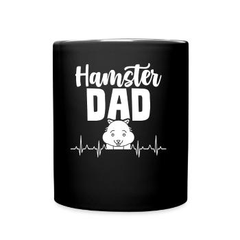 Hamster-Papa Haustier Süß Hamster Besitzer - Tasse einfarbig - Schwarz - Vorne