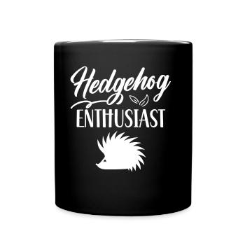 Hérisson Enthousiaste Pet Mignons Dictons - Mug uni - noir - Devant