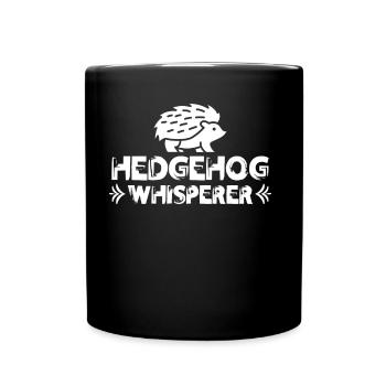 Hérisson Whisperer Mignon Pet Dictons - Mug uni - noir - Devant