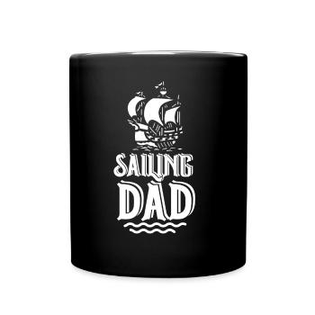 Père voilier Capitaine Marins Voilier - Mug uni - noir - Devant