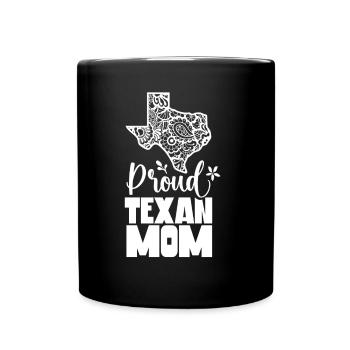 Stolze Texanische Mutter Texas Texaner Texanisch - Tasse einfarbig - Schwarz - Vorne