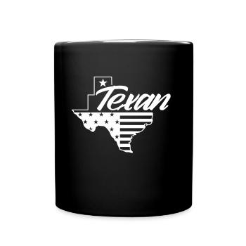 Texaner Texanisch Texas Stolz Sprüche - Tasse einfarbig - Schwarz - Vorne
