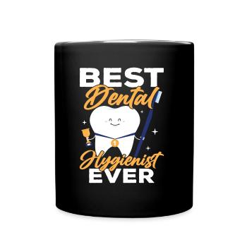 Bester Dentalhygieniker Aller Zeiten Zahnarzt Team - Tasse einfarbig - Schwarz - Vorne