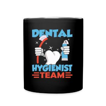 Équipe d’hygiéniste dentaire dentiste d’hygiène dentaire - Mug uni - noir - Devant