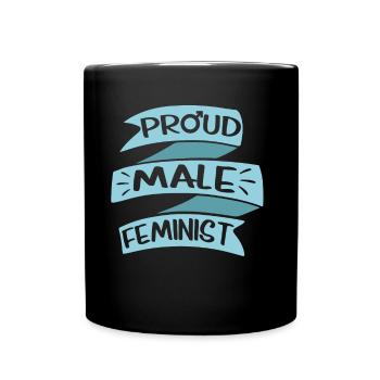 Proud Male Feminist Feminism Women - Full Colour Mug - black - Front