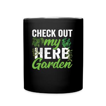 Voir mon jardin d’herbes aromatiques Herbes - Mug uni - noir - Devant