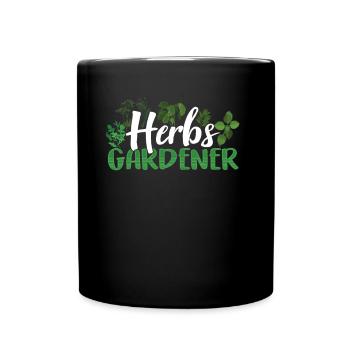 Kräuter Gärtner Kraut Kräutergarten Kräuterkunde - Tasse einfarbig - Schwarz - Vorne
