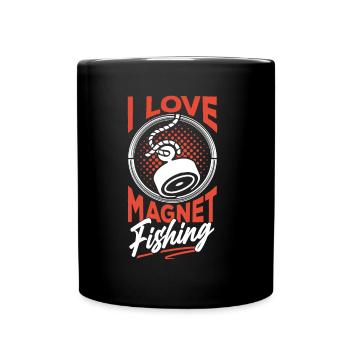 I love magnet fishing magnet fishing - Full Colour Mug - black - Front