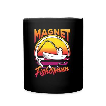 Magnetfischer Magnet Magnetfischen - Tasse einfarbig - Schwarz - Vorne