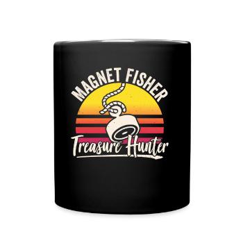 Magnetfischer Schatzsucher Magnet Magnetfischen - Tasse einfarbig - Schwarz - Vorne