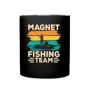 Magnet Fishing Team Magnet Fishing Magnet Fishermen - Full Colour Mug - black - Front