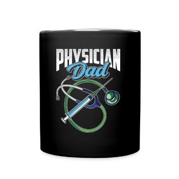 Arzt Vater Medizin Mediziner Beruf Doktor - Tasse einfarbig - Schwarz - Vorne