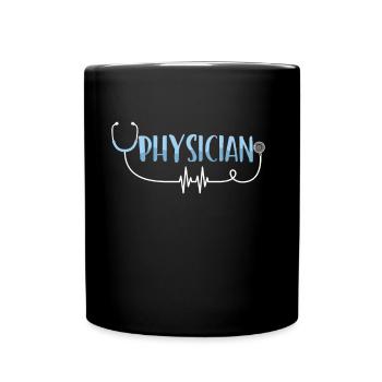 Arzt Beruf Doktor Mediziner Medizin - Tasse einfarbig - Schwarz - Vorne