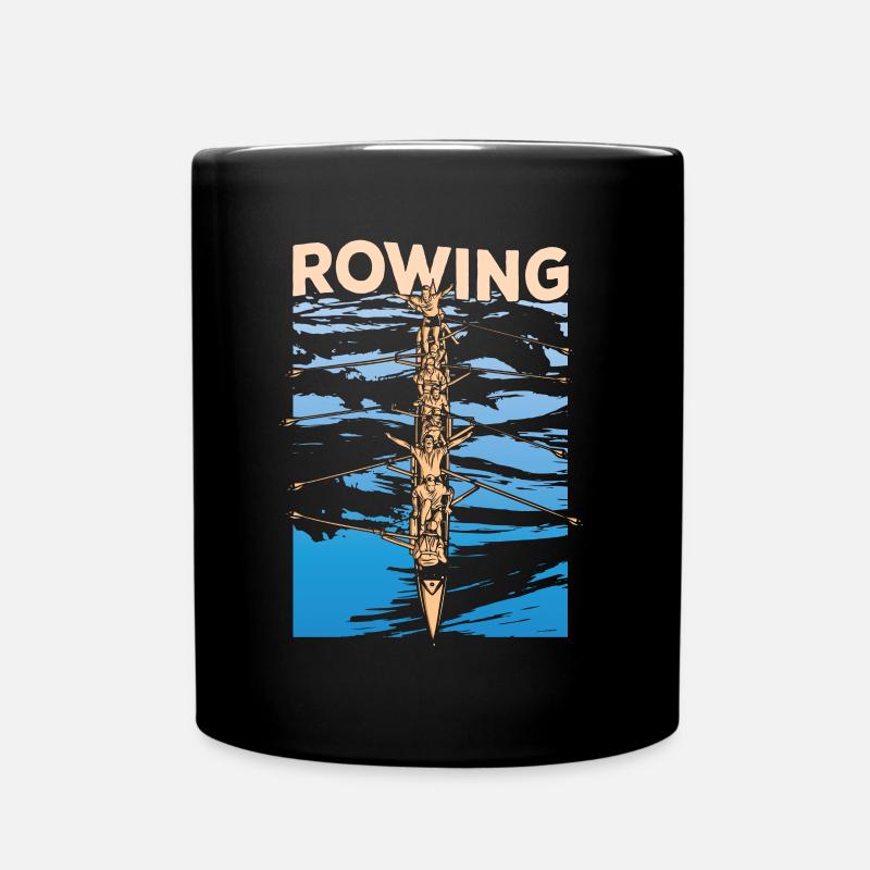 Rowing Rowing Rowing Rowing Rowing - Full Colour Mug - black