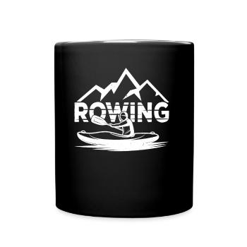 Rudern Rudersport Ruderboot Ruderer Ruder - Tasse einfarbig - Schwarz - Vorne
