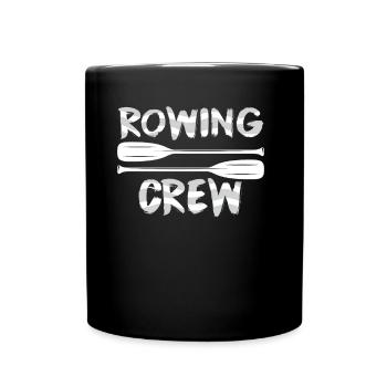 Rudermannschaft Ruderer Rudern Ruder Ruderboot - Tasse einfarbig - Schwarz - Vorne