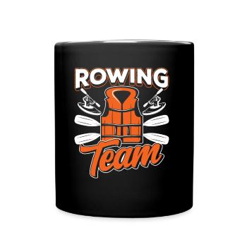 Rudermannschaft Rudern Ruderer Ruderboot Ruder - Tasse einfarbig - Schwarz - Vorne