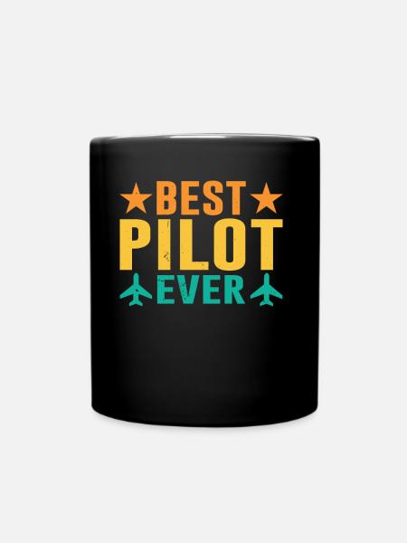 Der Beste Pilot Aller Zeiten Kleinflugzeug Jet - Tasse einfarbig - Schwarz