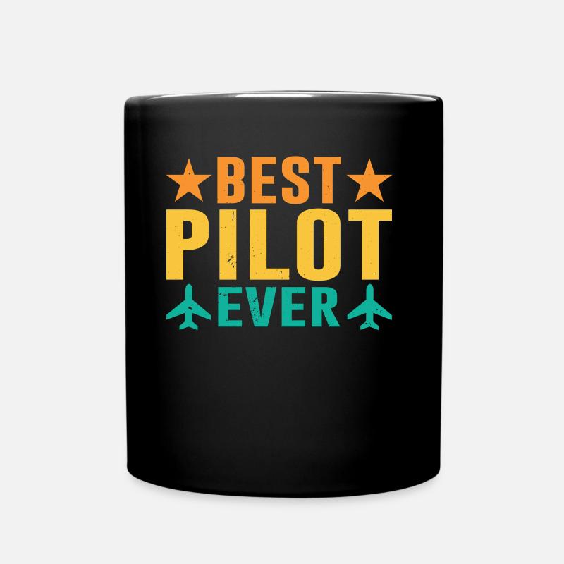 Der Beste Pilot Aller Zeiten Kleinflugzeug Jet - Tasse einfarbig - Schwarz