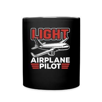 Leichtflugzeug Pilot Kleinflugzeug Privatflugzeug - Tasse einfarbig - Schwarz - Vorne