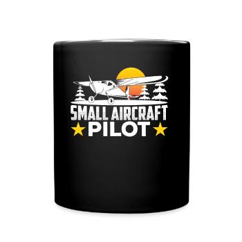 Pilote d’un avion léger Petit avion à réaction - Mug uni - noir - Devant